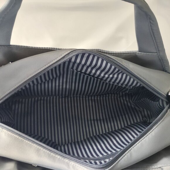 NWT Nineteen O.5 Anti-theft Sporty Hand Bag Multiple Sections Nylon Gray Color - Picture 6 of 16